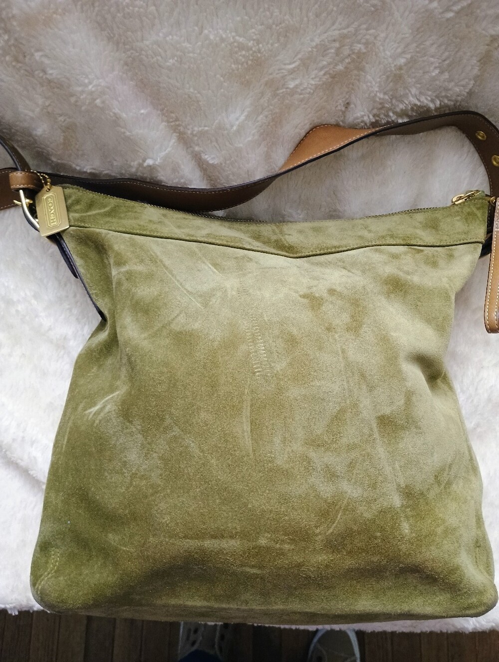 Vintage Coach Large Suede Ergo Hobo Shoulder BagStyle No. 9324